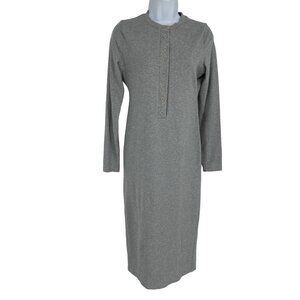 Reformation Jeans Grey Long Sleeve Stretch Midi Dress Women's Size M